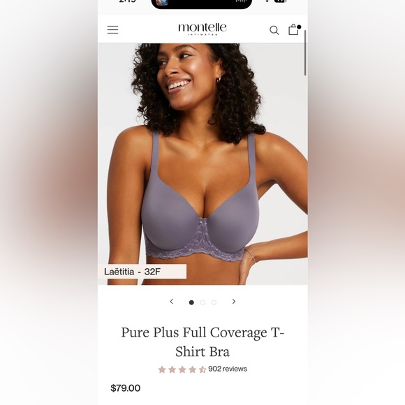 NWT Montelle Intimates pure plus bra. 36F - Picture 7 of 7